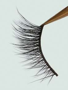 10 Pairs Natural Slanted Eyelashes With Cat Eye Effect And Extended Lash Tips, Essential For Daily Makeup And Dates. False Eyelashes, False Eyelashes, False Eyelashes. - 黑色 - 查看 2
