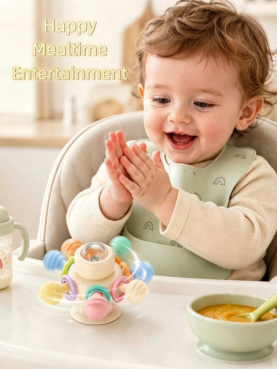 Multifunctional Baby Sensory Teething Rattle Toy, Newborn Early Development Learning Gift, Baby Teething Toy, Baby Teething Toy - Multicolor - View 1