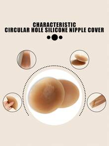 Plus Size Invisible Nipple Covers, Reusable Self-Adhesive Nipple Covers, 11cm Large Area Coverage Seamless Nipple Covers - Multicolor - View 5