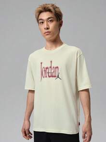 Jordan Kaos Rajut Lengan Pendek Tanpa Kerah Pria AS BRK S LOVE 85 SS Crew TIX1570-047 - Redwood - View 1