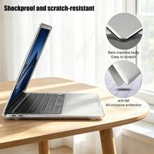 星空亮片透明硬殼筆電保護殼，超薄防震保護套，適用於 MacBook Air 13.3" (A1932/A2179/A2337, 2018-2020 發行版)，防刮閃亮筆記本電腦殼，適合女性、學校與辦公室使用 - 查看 3