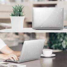 星空亮片透明硬殼筆電保護殼，超薄防震保護套，適用於 MacBook Air 13.3" (A1932/A2179/A2337, 2018-2020 發行版)，防刮閃亮筆記本電腦殼，適合女性、學校與辦公室使用 - 查看 4