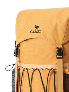 CAMEL CROWN Professional Outdoor Bucket Style Mountaineering Backpack, Large Capacity Travel Shoulder Backpack For Hiking And Mountain Trekking - Sunset Yellow - View 2