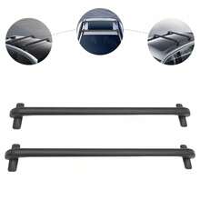 New Black Aluminum Car Roof Rack With Lock 1m Bar 75kg Load Capacity - Black - View 3