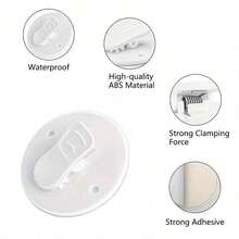 1/2/4pcs Plastic Shower Curtain Clips, Bathroom Windproof & Splash-Proof Curtain Rail, Home Style Weighted Suction Cup Curtain Fixing Clips, Shower Curtain Fabric, Curtain Weight Clips - Multicolor - View 8