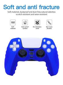 適用於 PlayStation 5，防滑、防刮、防汗設計提升遊戲操控手感，大底開口可直接充電，實用遊戲配件 - 藍色 - 查看 3