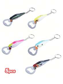 GOTURE 1/5pcs Creative Fish Bait Shaped Bottle Opener, Beer And Beverage Bottle Cap Opener, Outdoor Home/Gift/Holiday Present - Multicolor - View 15