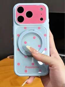 適用於 Apple 17 Pro Max 手機殼 新款女款 16/15 Plus 彩色波點 14/13 極簡 360°旋轉支架一體式 12/11 高級相機按鈕 全包防摔 18 Pro Max 新款 18 保護殼 - 彩色 - 查看 5