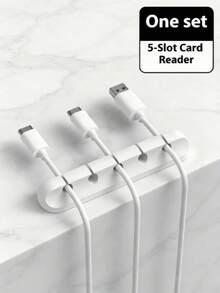 The New Cable Clips Feature Self-Adhesive Backing, Making It Convenient For Organizing Cables. They Can Accommodate USB Cables And Can Also Be Used As Cable Fixers For Desks, Cars, Homes And Offices Room Decor.Back To School Office - One Size Fits All - View 3