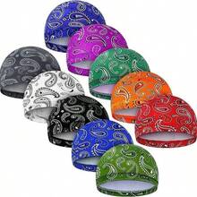 1 Buah/Set Topi Bersepeda Pendingin Pria - Topi Dalaman Tanpa Pinggiran Penyerap Keringat untuk Bersepeda dan Lari - MultiWarna - View 10