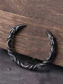 1PC Fashion Men's Bracelet, Nordic Viking Mythology Raven Theme Men's Bracelet, Men's Party & Daily Accessory, Gift - Open Bracelet - View 2