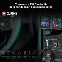 SJROHE Transmisor FM Bluetooth USB 3.0 Carga Rápida Adaptador con Pantalla LED RGB Bluetooth 5.0 FM receptores bluetooth para Auto Audio HD Llamadas por Bluetooth Transmisor Bluetooth FM Color negro - A - Ver 11