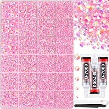 30,000pcs Red Flat Back Resin Rhinestones, 24-Grid Crystal Gemstone Storage Box, Includes 3 Bottles Of B7000 Jewelry Glue, Round Jelly Gems With Tweezers, Suitable For Making Jewelry, Shoes, Clothes, Fabrics, Bags, Artworks, Phone Cases, Decoration, DIY Rhinestone Kit - View 20
