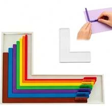 7-Piece Paper Craft Alignment Guide With Storage Box, For Card Making, Precise Layering And Sticker Spacers, Suitable For Card Making And Scrapbooking, Color-Coded Tools With Size Labels, 1/16 To 1/2 Inch Increments - A - View 5