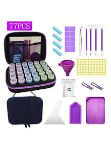 DIY Purple/Blue Diamond Painting Tool, A Multi-Function Portable Tool Storage Bag, Suitable For Mosaic Art, And A Great Gift For Diamond Painting Enthusiasts. - A - View 12