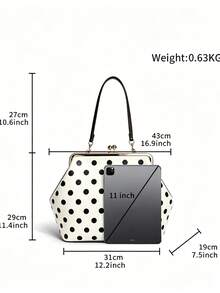 Dedoo Small Fashion 2025 新款斜挎肩帶手拿包套組 大容量女款單肩筆電包 - 白色 - 查看 7
