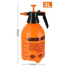 Pulverizador de alta presión para lavado de coches con bomba de limpieza automática de 1.5/2.0/3.0L, herramienta de riego para jardinería, botella pulverizadora a presión. - Naranja de 3 litros - Ver 1