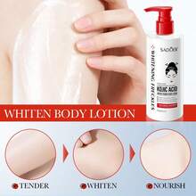 SADOER [Local Warehouse]250ml Kojic Acid  Tender Body Lotion Hydrating, Moisturizing Body Lotion Providing Bright Skin , Smooth Skin Color, Smooth Light Color, Oil-Free Distribution, Light Color Skin Type - 白色-2pcs - 查看 8