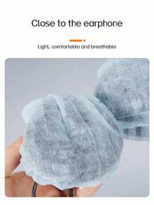 10pcs,30PCS Disposable Earphone Covers,Non-Woven Fabric Headphone Covers For Internet Cafe,Gaming Hotel,Aviation Headset,Dust-Proof,Sweat-Proof,Effectively Reduce Earphone Wear - A - View 8