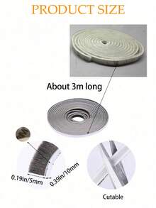 2/4PCS/157.5/314.9 Inch Door And Window Sealing Strip Soundproof Door And Window Foam Backing Soundproof Sealing Tape Dustproof Sealing Strip - Multicolor - View 2