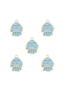 10/20pcs Ocean Series Cute Dolphin Alloy Oil Drop Pendant DIY Earring Necklace Accessories - Multicolor - View 5