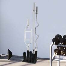 Barbell Bar Insert Through The Pile Placing Rack Vertical 59-Hole Barbell Bar Base Insert - Black - View 3
