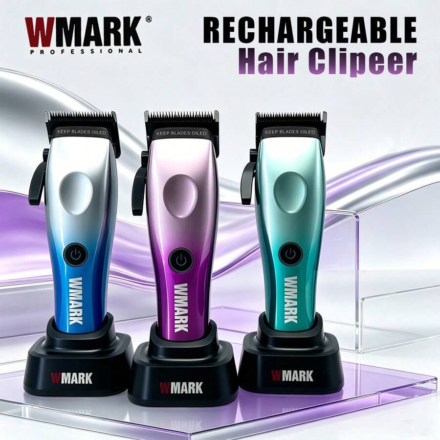 Wmark Hair Clipper Professional Hair Trimmer Hair Clipper Electric Hair Clipper Cordless Clippers Set Adjustable Barber Hair Clipper NG-7013 - Multicolor - View 1