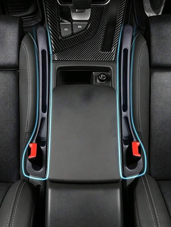 Car Seat Gap Filler, Anti-Drop Groove Design, Soft Material, Double-Sided Use, Multiple Colors Available, Suitable For Various Car Models, Enhances Interior Cleanliness And Convenience, Ideal Holiday Gift, Women's Car Decor Accessory