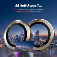 6pcs Phone 17 Pro/17 Pro Max Lens Protector, High-Definition Tempered Glass With Metal Lens Protection Ring, Brown Fashion Color, Durable Phone Camera Protection Accessory - Brown - View 5