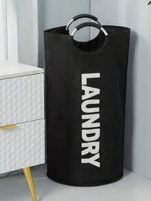 Large Thickened Laundry Basket With Handle, Suitable For Teenagers, Tall Laundry Bin For Storing Gear And Clothes, Dorm Essential, College Room Decor, Laundry Room Accessory, Beach Cruise Camping Back To School Travel Must-Have - Grey - View 7