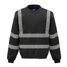 Yoko Unisex Adult Hi-Vis Sweatshirt - Black - View 2