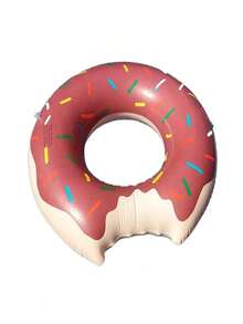 Inflatable Swim Ring, PVC Inflatable Swim Ring, Unisex Underarm Float, Includes Green, Pink, Donut Shape, Watermelon Shape, Suitable For Summer Water Sports, Pool Party, Beach Party, Swimming Pool, Beach, Swim Ring - Multicolor - View 2