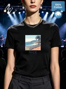 Women T-Shirts - 黑色 - 查看 3