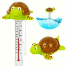 Sea Turtle Shaped Floating Pool White Oil Thermometer, Large Dial High-Definition Easy-To-Read Scale Design, Floating Water Temperature Measurement Tool, Home Indoor Pool, Outdoor Pool Water Temperature Detection Supplies, Hot Spring Bath, Bathtub Temperature Measurement Ornament, Ornamental Fish Tank, Aquarium Water Temperature Monitoring Tool, Yard Private Pool, Wading Pool, Inflatable Pool Universal Thermometer - A - View 7