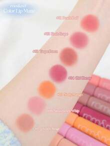 Rom&nd Romand COLOR LIP MATTE 01 PEACH PUFF 柔霧慕斯啞光唇彩，絲滑疊擦持久，輕巧便攜唇妝，適合新手，K-Beauty 韓系彩妝，Olive Young，禮品 8g/0.28oz - 01 PEACH PUFF - 查看 6