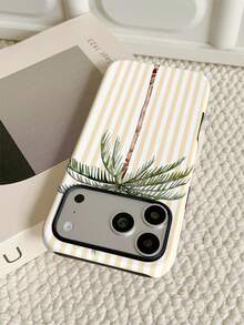 Free Shipping Thickened Anti-Drop Frosted Touch PC TPU 2-In-1 Phone Case Colorful Striped And Coconut Tree Pattern Suitable For 11/11PRO/11PROMAX/12/12PRO/12PROMAX/13/13PRO/13PROMAX/14/14PRO/14PROMAX/14PLUS/15/15PRO/15PROMAX/15PLUS/16/16pro/16promax/16PLUS/16E/17/17pro/17promax/AIR/GALAXY/S23/S23PLUS/S23FE/S23ULTRA/S24/24ULTRA/S24PLUS/S24FE/S25/25ULTRA - Multicolor - View 3