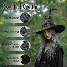 3pcs/Set 2026 New Halloween Witch Costume Gothic Style COS Full Set Witch Outfit Party Role Play Costume Unisex - Single Style - View 6