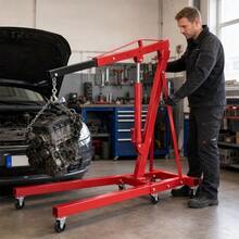 2-Ton Hydraulic Jack, Folding Telescopic Lift With 4-Stage Boom - A - 查看 3