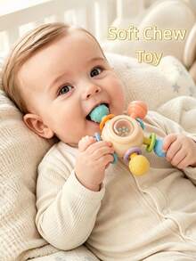 Multifunctional Baby Sensory Teething Rattle Toy, Newborn Early Development Learning Gift, Baby Teething Toy, Baby Teething Toy - Multicolor - View 2