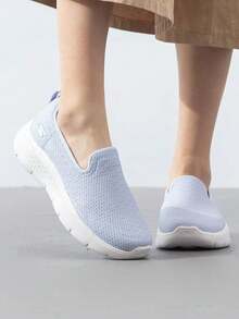 Skechers Women's GO WALK FLEX Slip-On Breathable Soft Sole Lightweight Casual Walking Shoes 124847-LTBL - Light Blue - View 1