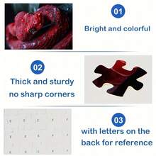 1000 Pieces Adult Mini Puzzle Box - This Precision-Cut Snake Theme Puzzle Is Adult Challenge Level, Scratch-Resistant And High Difficulty. Suitable For Family Entertainment, DIY Decoration, Art Collection, It Is A Great Gift Choice For Halloween And Christmas, Helping To Challenge The Brain And Add Fun To Life. - Multicolor - View 7