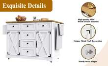 White Sideboard Multifunctional Server With Storage Space In Wood For Dining Room And Living Room - 白色 - 查看 4