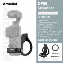 Ambitful DP06 Magnetic Expansion Adapter Mount, Curved Wrist Strap Extension Bracket Compatible With D JI Osmo Pocket 3 Handheld Gimbal Camera, Multi-Function Magnetic Accessory For Vlog Shooting - View 14