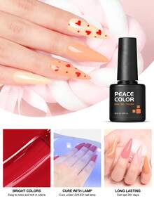 Peacecolor 30PCS Gel Nail Polish Set 26 Colors White Gray Red With 4 Base Top Coats Glossy Matte Shimmer Soak Off For Spring Summer Vacation Gift For Women - 多色03 - 查看 4