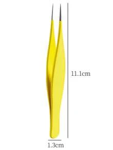 Pinzas de punta ultrafina para eliminar puntos negros, herramienta de belleza para el cuidado de cejas y maquillaje, pinzas para extensiones de pestañas y depilación - Ver 6