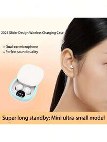 2026 Mini Invisible Wireless Bluetooth Earbuds, Deep Bass Stereo Headphones, Suitable For Sleep, Sports And Learning, Ideal Gift For Students And Fitness Enthusiasts, 180mAh Battery, Ultra-Long Playtime, Compatible With IOS And Android Smartphones - View 4