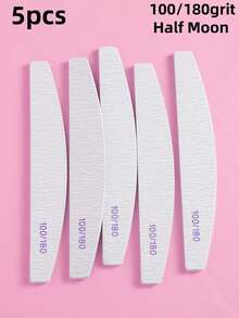 50/25/15/5/1pc (Optional 80/80, 100/180) Grit Nail Files, Acrylic Nail Buffing Boards, Professional Manicure Tools, Suitable For Home And Salon, Durable Double-Sided - Multicolor - View 19
