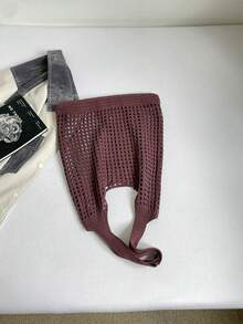 Casual Versatile Crochet Knit Large Capacity Shoulder Bag - Brown - View 6
