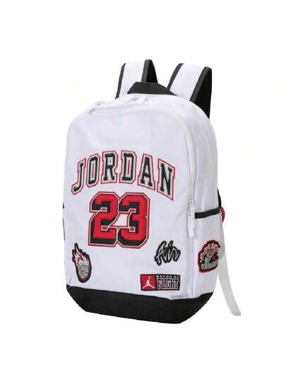 Jordan Children's Outdoor Lightweight Backpack Nike Backpack 26 Summer New Sports Style Embroidered Backpack JD2433006AD-001