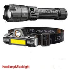 Multi-Functional Headlamp & Flashlight, ABS Material Rechargeable Light With Power Indicator, Super Bright Portable Torch For Night Lighting, Power Outage Emergency & Repair Work - Multicolor - View 13
